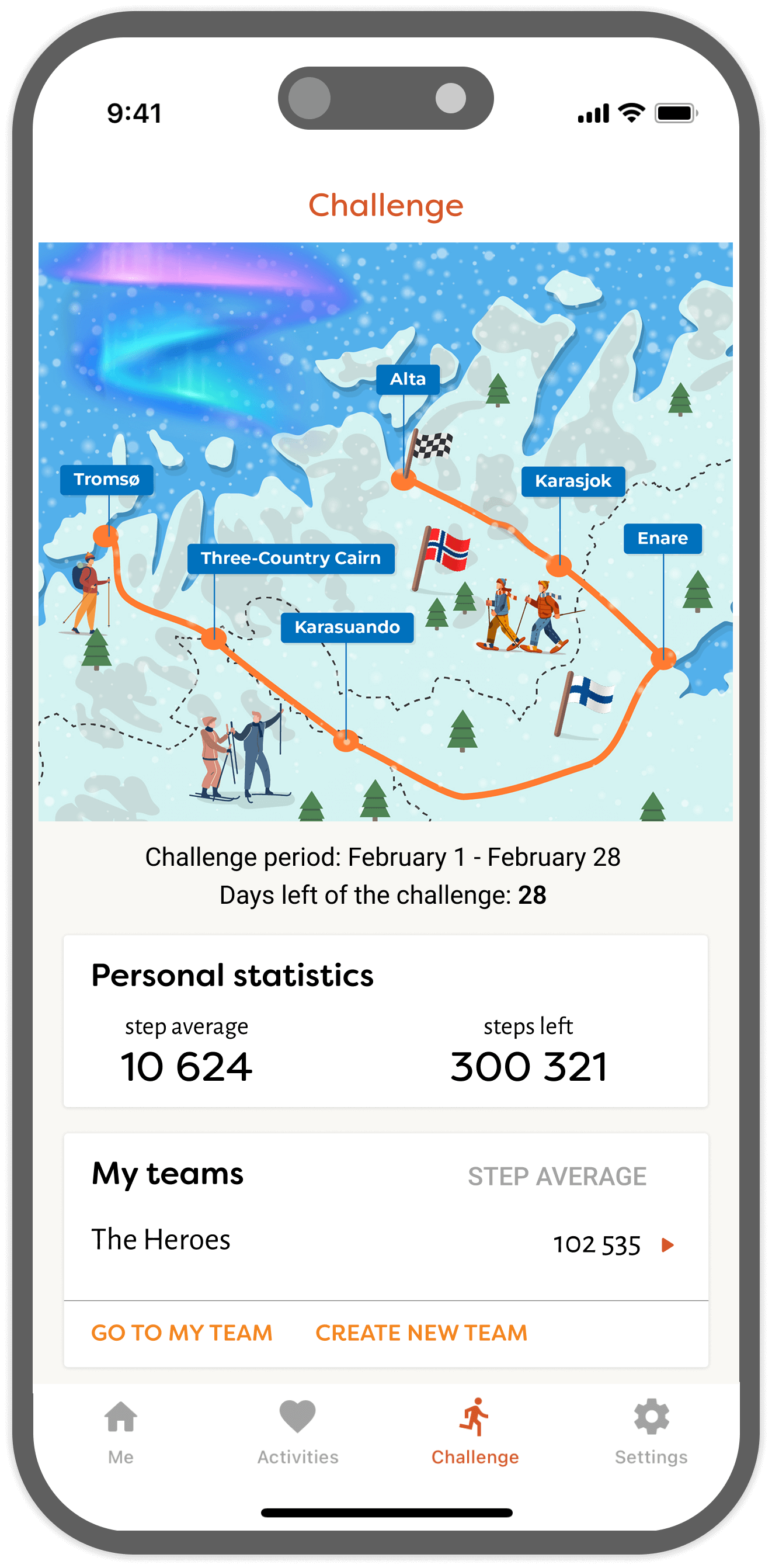 Tappa app challenge view